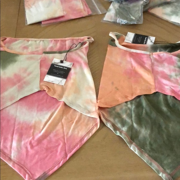 Olive tie dye face mask - Picture 6 of 9